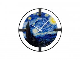 Часы интерьерные NT155 VAN GOGH STARRY NIGHT в Алдане - aldan.mebel-nsk.ru | фото