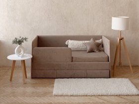 Диван-кровать Happy (капучино) в Алдане - aldan.mebel-nsk.ru | фото