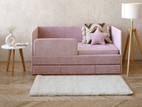 Диван-кровать Happy (розовый) в Алдане - aldan.mebel-nsk.ru | фото