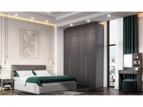 Гардеробная Эккервуд (графит) в Алдане - aldan.mebel-nsk.ru | фото