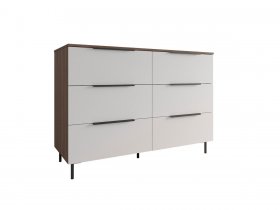 Комод 1300 Роза (орех франклин карамельный/бежевый скин) в Алдане - aldan.mebel-nsk.ru | фото