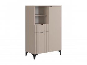 Комод 2 Рич (кашемир/фрапучино матовый/черный) в Алдане - aldan.mebel-nsk.ru | фото