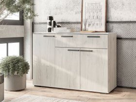 Комод Стандарт-4 NEW (дуб крафт белый) в Алдане - aldan.mebel-nsk.ru | фото