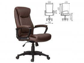 Кресло офисное BRABIX Enter EX-511, коричневое в Алдане - aldan.mebel-nsk.ru | фото