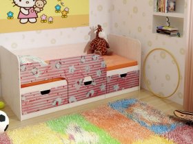 Кровать детская с ящиками 1,86 Минима Hello Kitty в Алдане - aldan.mebel-nsk.ru | фото