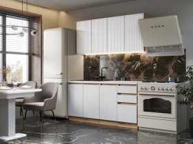 Кухонный гарнитур Ника 1,6 м (белый) в Алдане - aldan.mebel-nsk.ru | фото