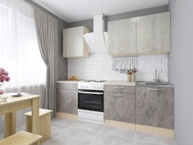 Модульная кухня Йота (пикард/цемент) в Алдане - aldan.mebel-nsk.ru | фото
