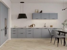 Модульная кухня Перо 3,4м (блю) в Алдане - aldan.mebel-nsk.ru | фото