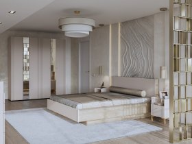 Модульная спальня Одетта (дуб эндгрей/меланж) в Алдане - aldan.mebel-nsk.ru | фото