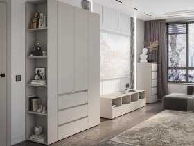 Модульная стенка Люмо (кашемир) в Алдане - aldan.mebel-nsk.ru | фото