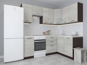 Модульная угловая кухня 1,4м*2,1м Лада (пикард) в Алдане - aldan.mebel-nsk.ru | фото
