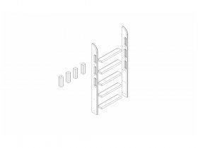 Пакет №10 Прямая лестница и опоры для двухъярусной кровати Соня в Алдане - aldan.mebel-nsk.ru | фото