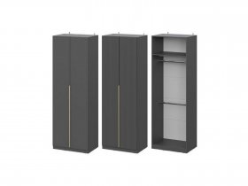 Шкаф ШК-75 Эккервуд (графит) в Алдане - aldan.mebel-nsk.ru | фото