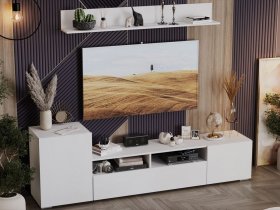 Стенка «Сильвия» (белый ясень) в Алдане - aldan.mebel-nsk.ru | фото