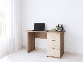Стол письменный Сити-1 (ясень шимо темный/дуб сонома) в Алдане - aldan.mebel-nsk.ru | фото