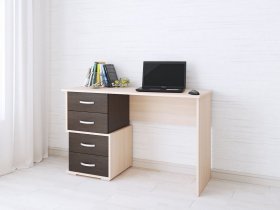 Стол письменный Сити-2 (венге/дуб молочный) в Алдане - aldan.mebel-nsk.ru | фото