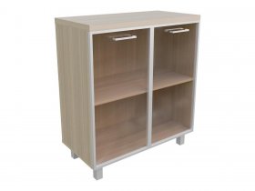Тумба 2 двери со стеклом (бронза) Президент-ПРО Пр502 в Алдане - aldan.mebel-nsk.ru | фото