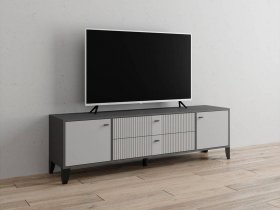 Тумба под ТВ Парус-10 (графит/светло-серый) в Алдане - aldan.mebel-nsk.ru | фото